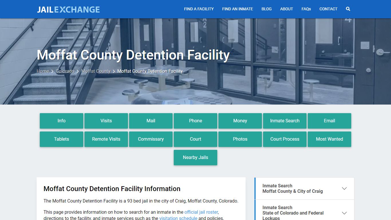 Moffat County Detention Facility, CO Inmate Search, Information